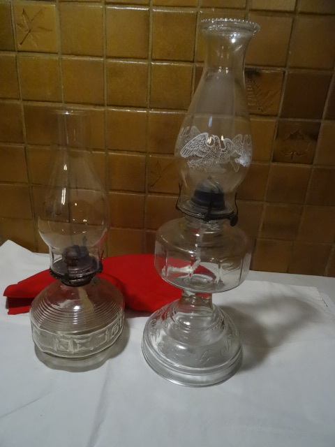 2 vintage oil lamps...