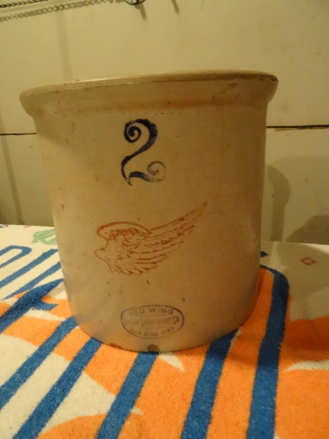 #2 Red wing crock. Small chip on to...