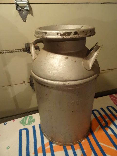 Full size metal milk can...