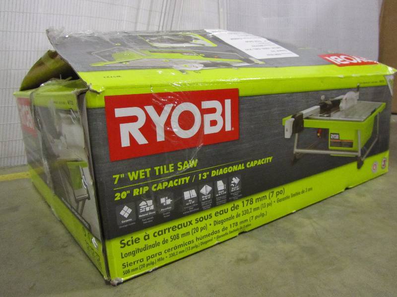 lot 10 image: Ryobi 7 in. Tabletop Tile Saw