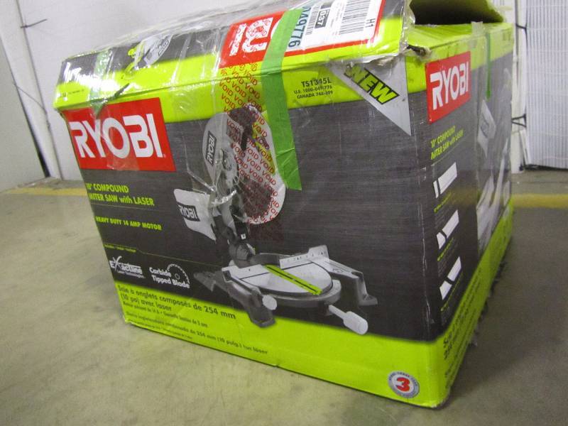 lot 11 image: Ryobi 14-Amp 10 in. Compound Miter Saw in Green
