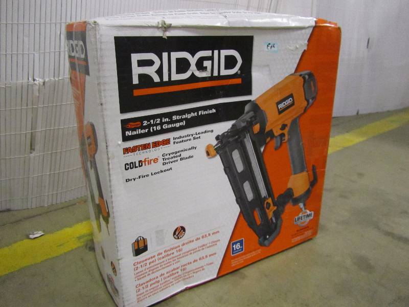 lot 22 image: RIDGID 16-Gauge 2-12 in. Straight Nailer