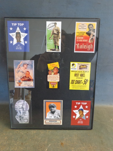 Framed Baseball Player Memorabilia