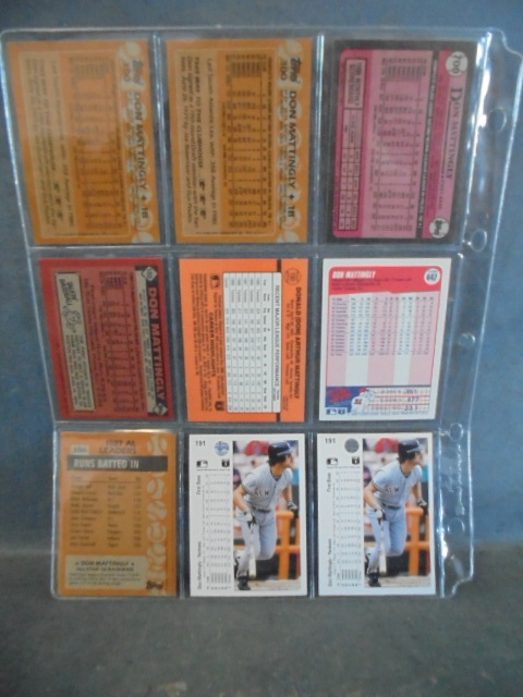 Yankees Don Mattingly Cards