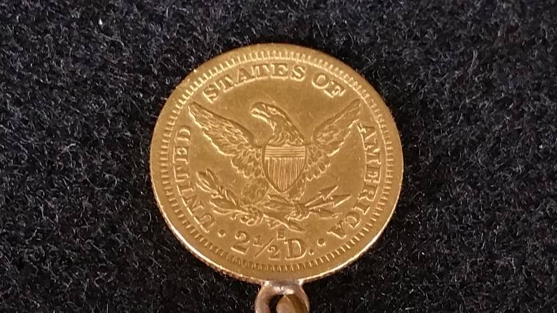 1878 S $2.50 Gold Coin Necklace