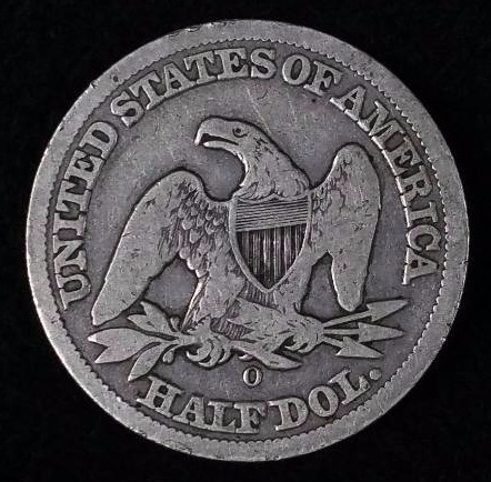 1858 O Seated Liberty Silver Half Dollar