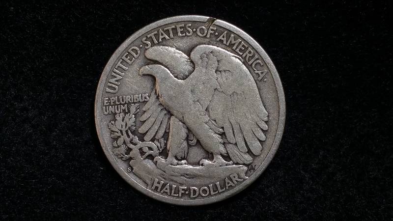 1942 S Walking Liberty Silver Half Dollar