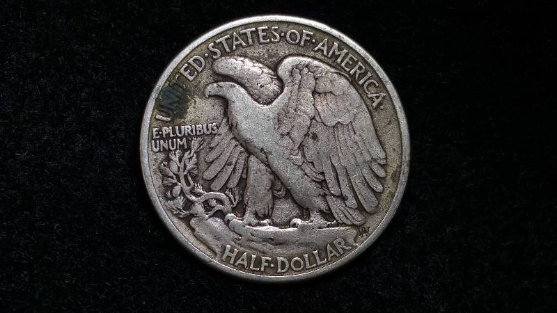 1942 P Walking Liberty Silver Half Dollar - Toned