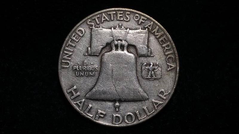 1952 D Franklin Silver Half Dollar