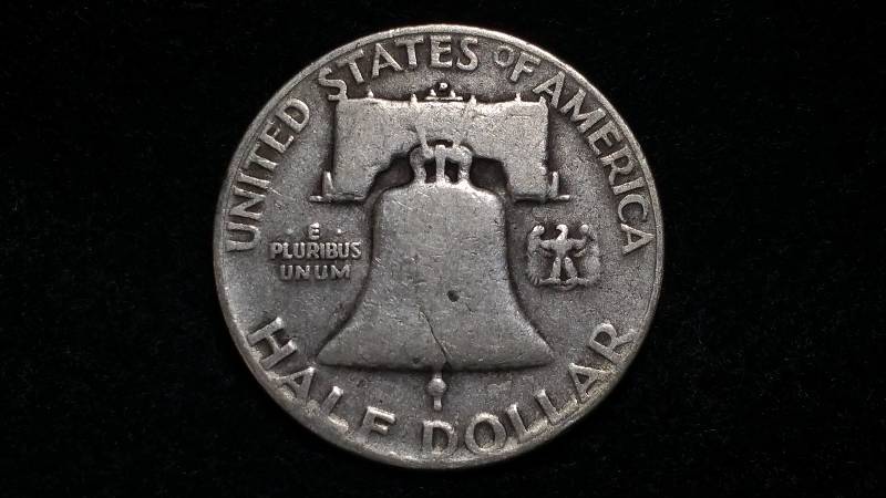 1952 D Franklin Silver Half Dollar