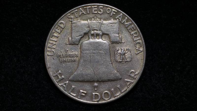 1953 D Franklin Silver Half Dollar