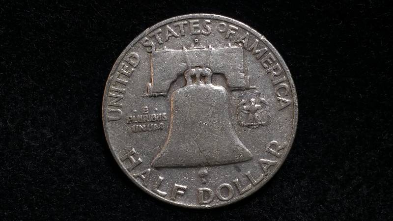1954 D Franklin Silver Half Dollar