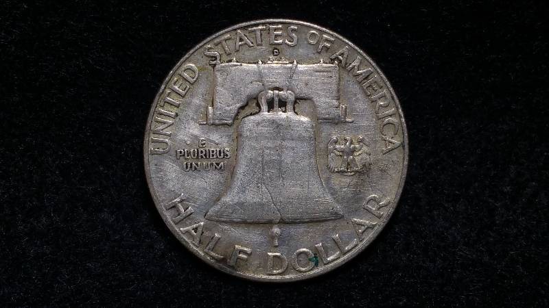 1957 D Franklin Silver Half Dollar