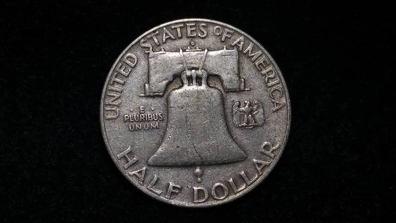 1958 D Franklin Silver Half Dollar