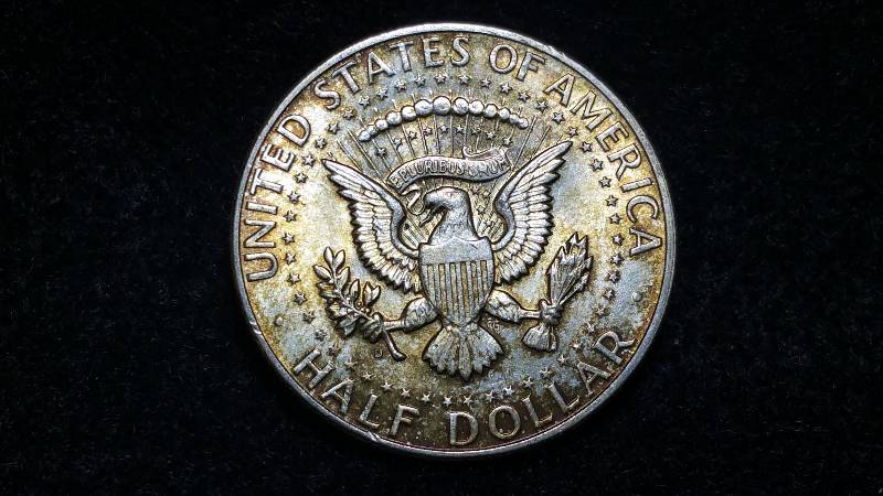 1964 Kennedy Silver Half Dollar - Higher Grade, Toned