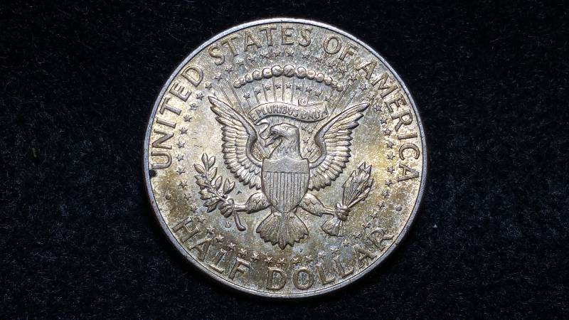 1964 Kennedy Silver Half Dollar - Higher Grade, Toned