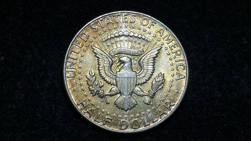 1964 Kennedy Silver Half Dollar - Higher Grade, Toned