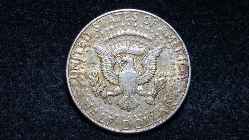 1964 Kennedy Silver Half Dollar - Higher Grade, Toned