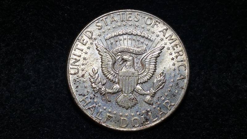 1964 Kennedy Silver Half Dollar - Higher Grade, Toned