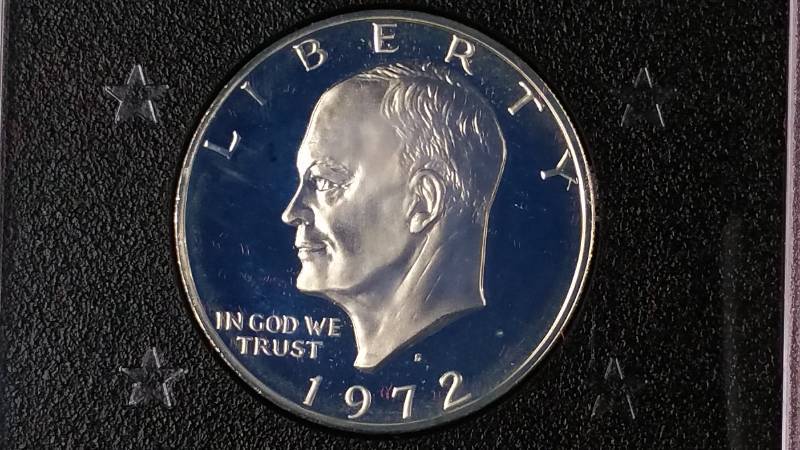 1972 Eisenhower Proof Silver Dollar