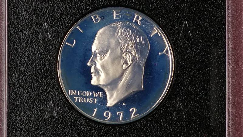 1972 Eisenhower Proof Silver Dollar