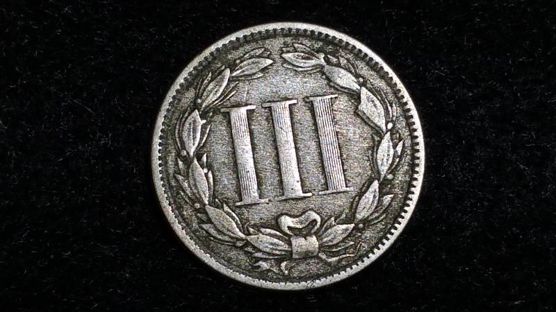 1865 Nickel Three Cent Piece