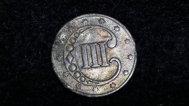 1852 Silver Three Cent Piece (Trime) Variety 1