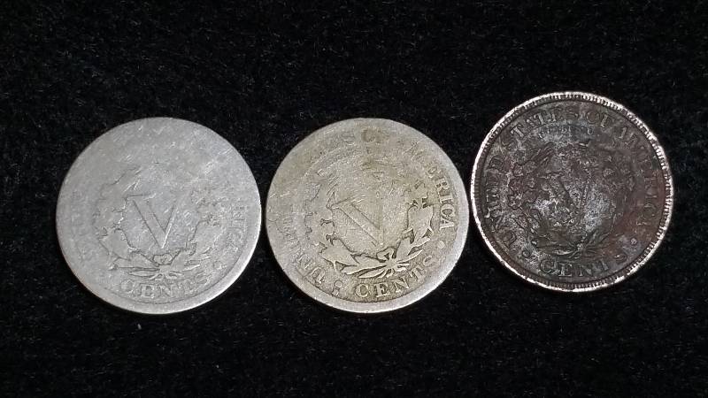 (3) Liberty Head V Nicklels