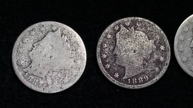 (5) Liberty Head V Nickels