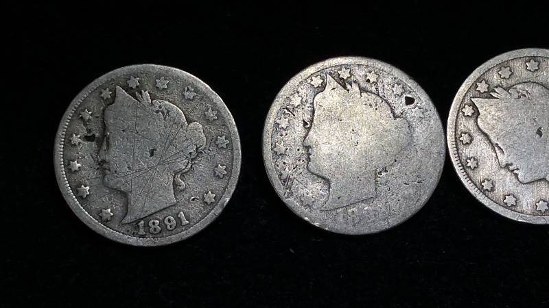 (5) Liberty Head V Nickels
