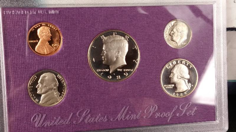 (5) 1989 US Mint Proof Set in Original Shipping Box