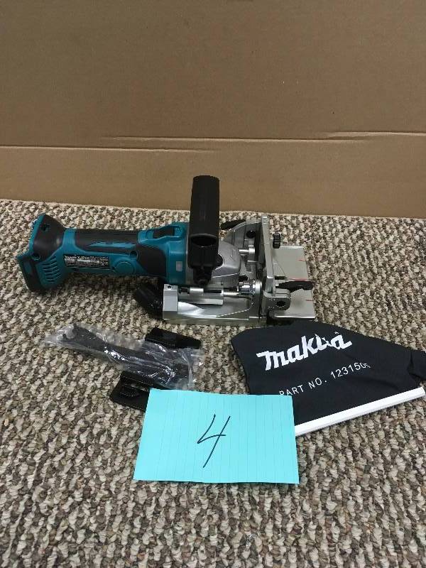 lot 4 image: Makita XJP03Z 18V LXT Lithium-Ion Cordless Plate Joiner. Open Box in like new condition