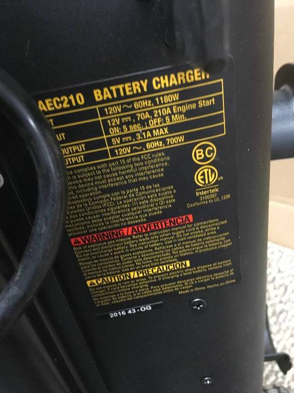 lot 20 image: DeWalt 70 AMP Wheeled Battery Charger. in like New conditions