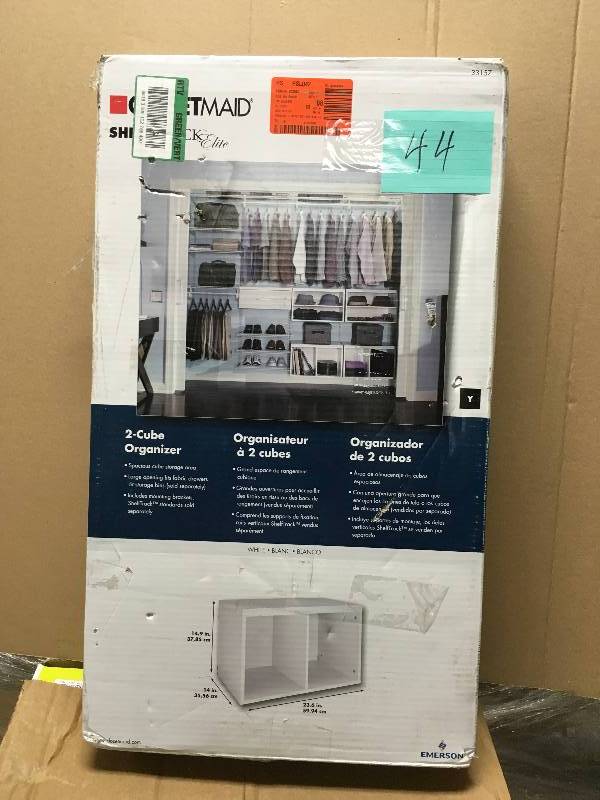 lot 44 image: Closettmaid 2 cube organizer Open Box