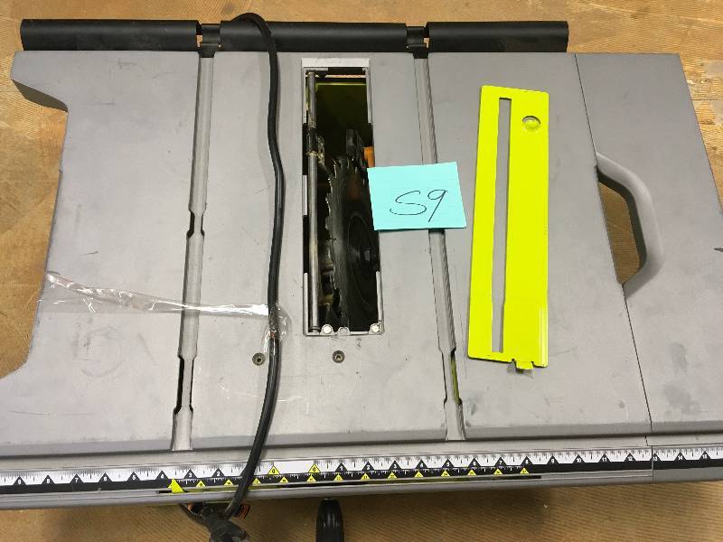 lot 59 image: RYOBI 1- in. Portable Table Saw. USED