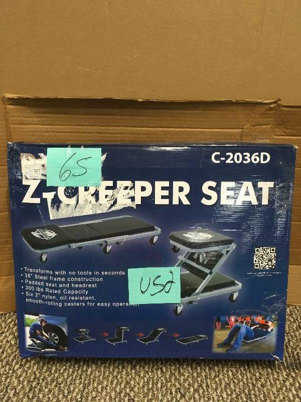 lot 65 image: PRO-LIFT C-2036D 36 in. Z Creeper Seat wOut Tool Tray. New Open Box