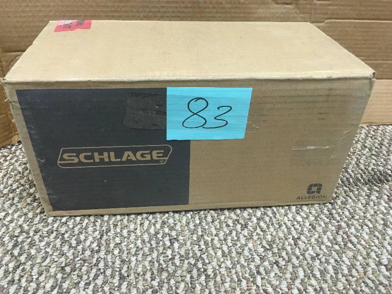 lot 83 image: Schlage Connect Touchscreen Deadbolt with Alarm. New Open Box