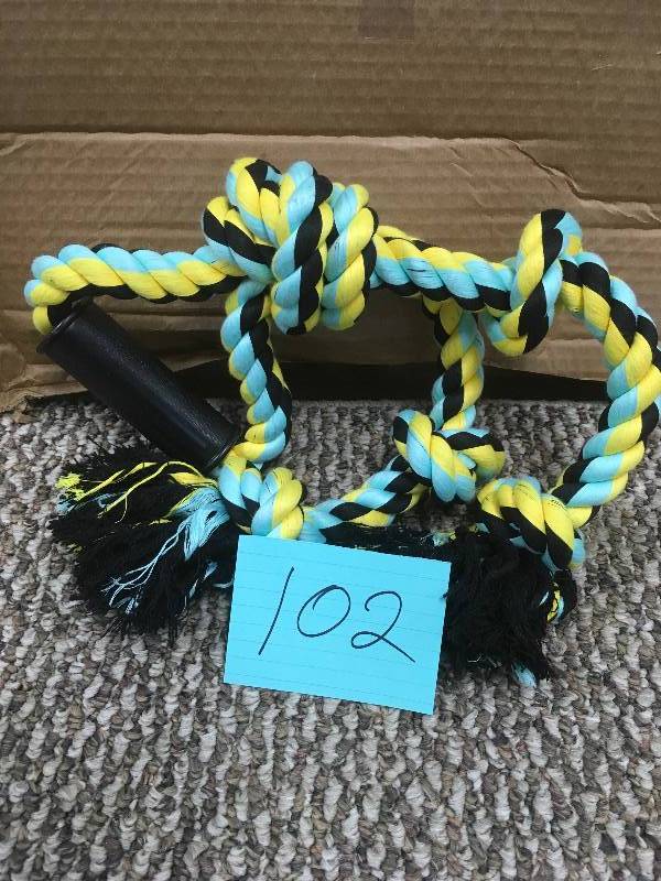 lot 102 image: Outback Jack Wooley Cotton Rope Dog toy New Open Box