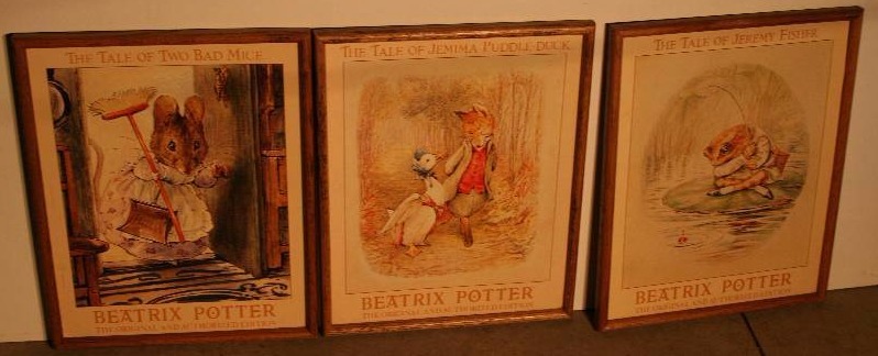 lot 25 image: Three Beatrix Potter Themed Art