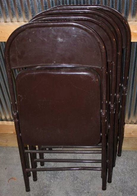 lot 60 image: Steel Folding Chairs