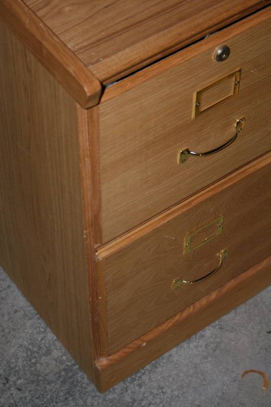 lot 61 image: File Cabinet and Wooden Shelves