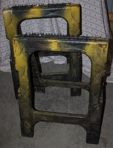 lot 64 image: Plastic Folding Sawhorses