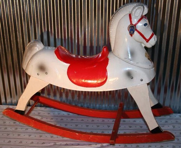 lot 77 image: Vintage Toy Rocking Horse
