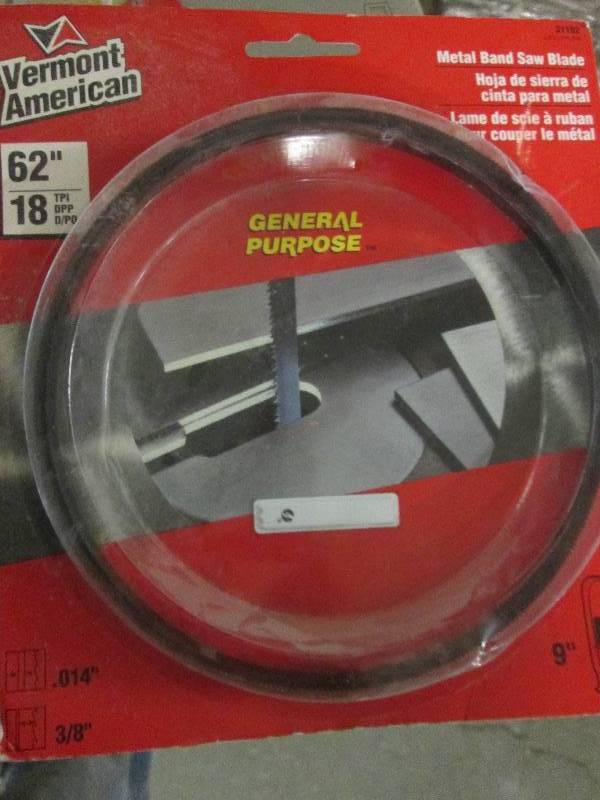 8 new vermont american 62 band saw...
