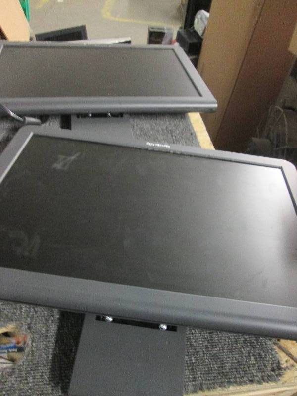 2 lenovo computer monitors ...