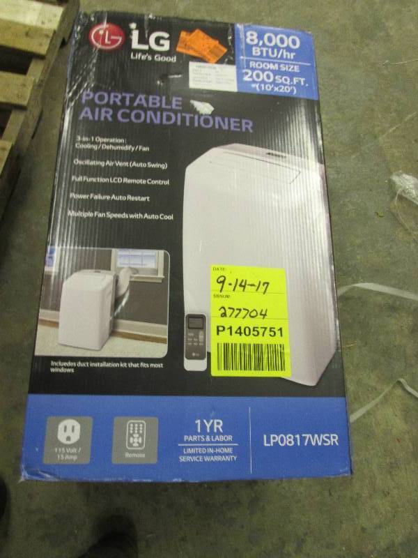 LG 8,000 btu portable air condition...