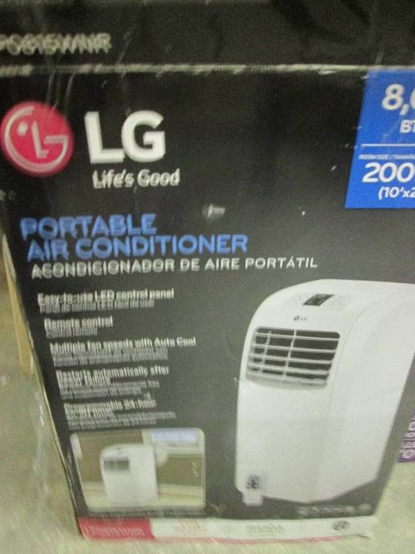 LG 8,000 btu portable air condition...