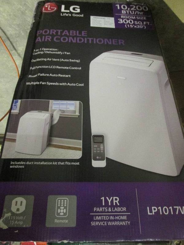 LG 10,200 btu portable aircondition...