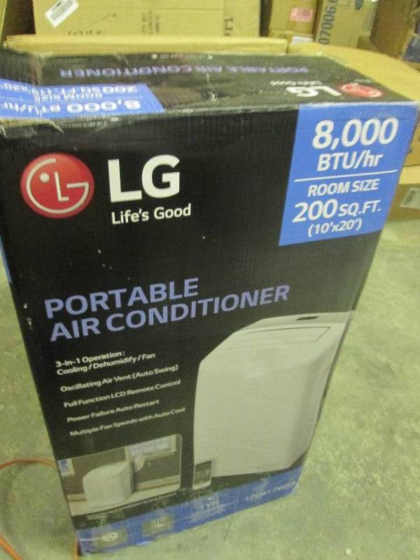 LG 8,000 btu portable air condition...