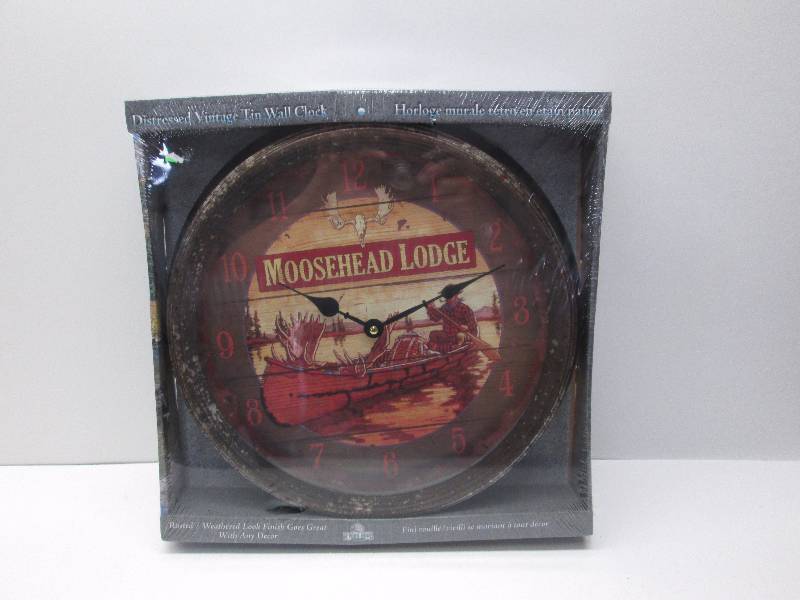 NEW Distressed Vintage Tin Wall Clock